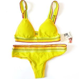 Vibrant Yellow Women's Swim Set